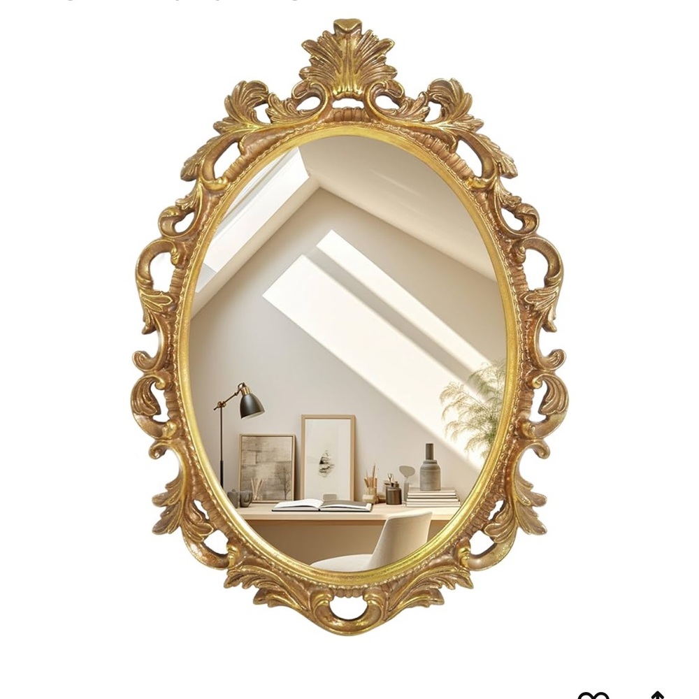 Elegant Gold Ornate Wall Mirror